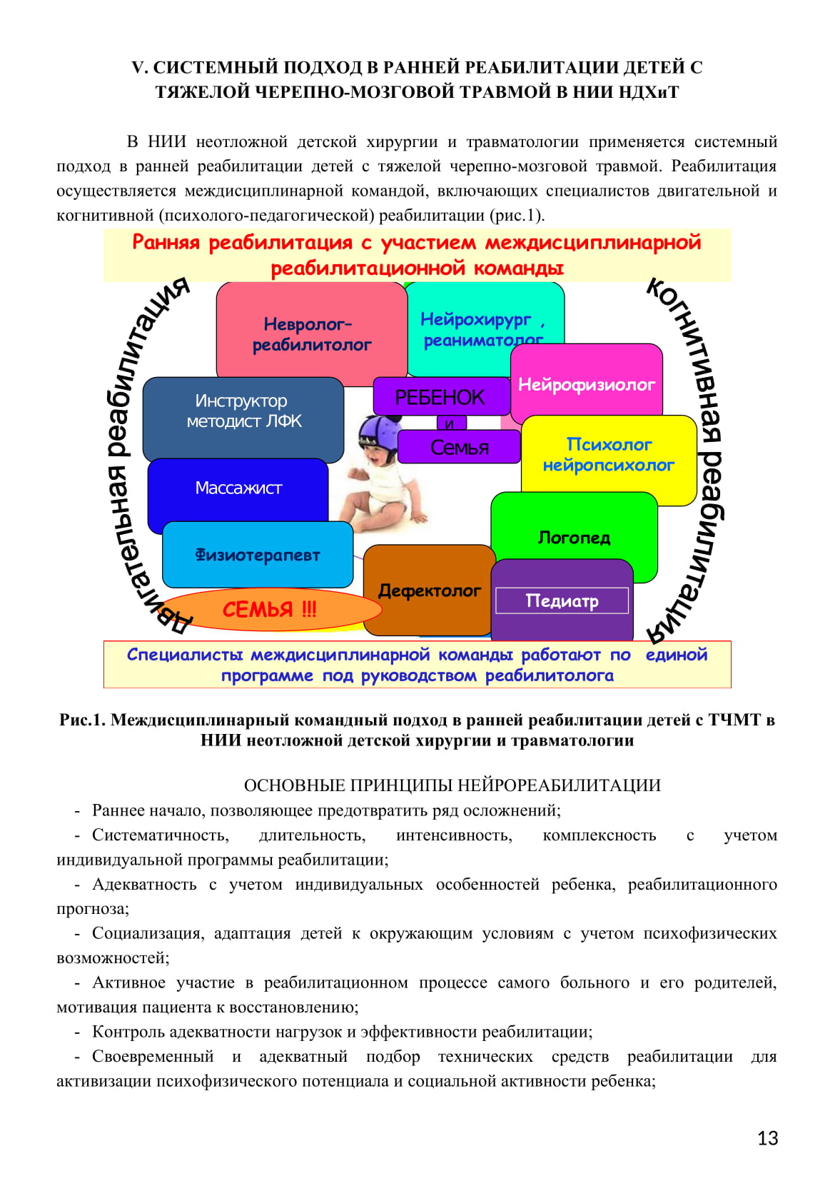 Методические рекомендации. Системный подход в ранней реабилитации детей с  тяжелой черепно-мозговой травмой. Часть 1 — Детская реабилитация